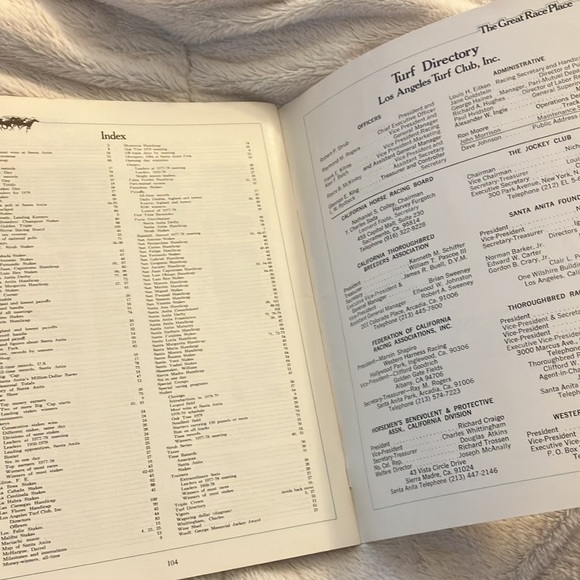Santa Anita 1978-79 yearbook vintage collectible